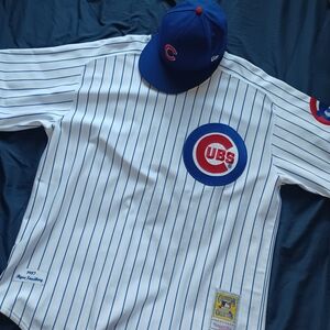 Authentic 1987 Ryne Sandberg Jersey Size 52 (2XL) w/ free Cubs fitted hat